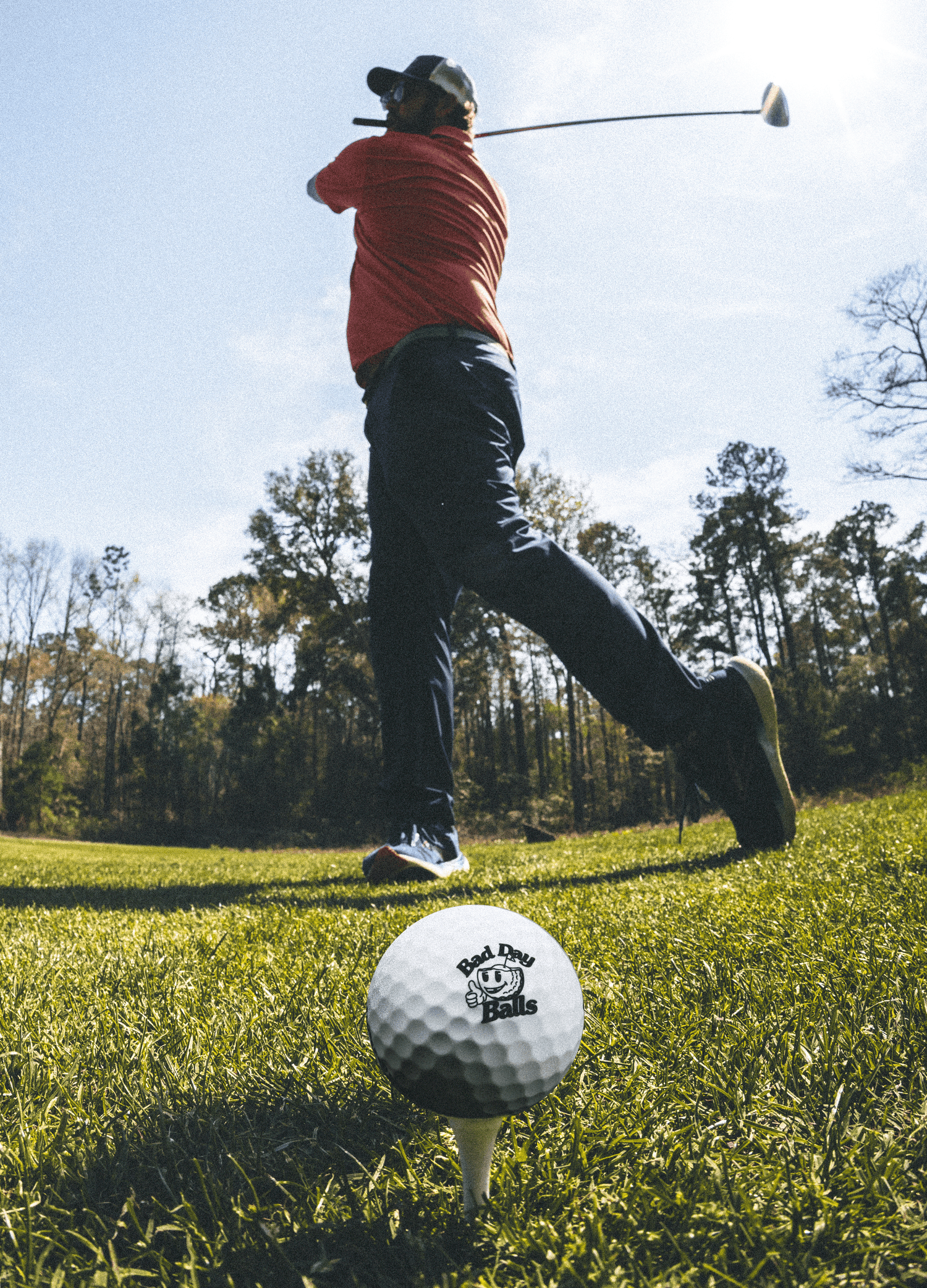Everyday golfer playing Bad Day Balls on course