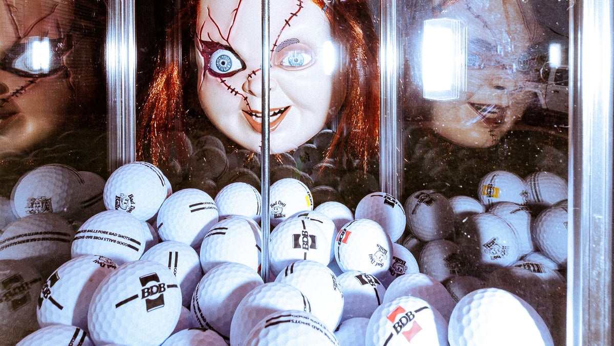 Chuckie hiding with Bad Day Balls