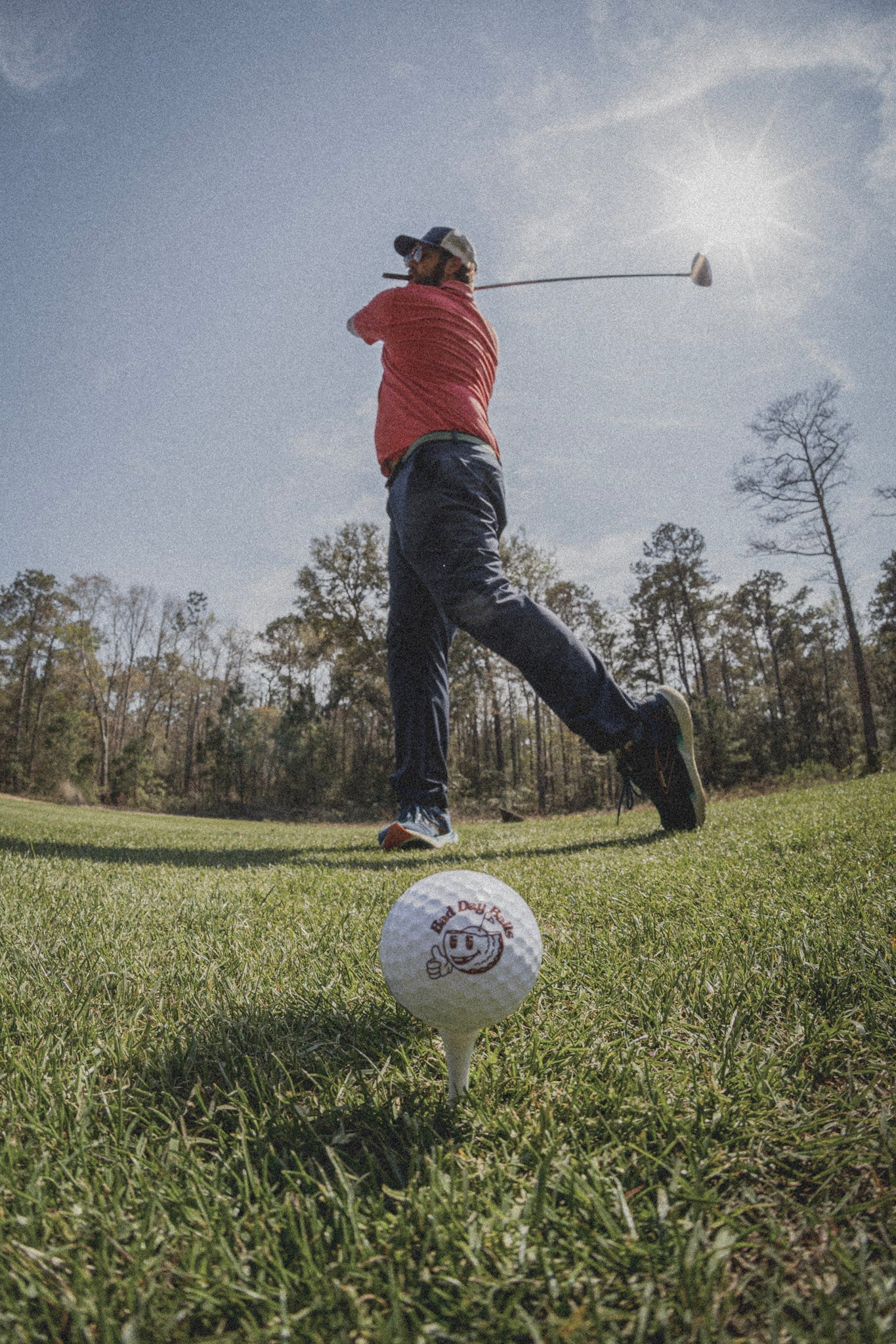 Everyday golfer playing Bad Day Balls on course